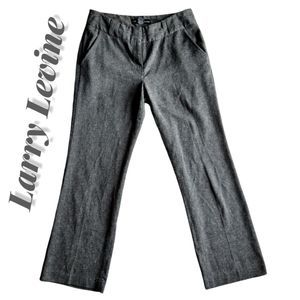 Larry Levine Dark Gray Petite Dress Pants Slacks